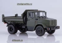Коллекционная масштабная модель 1:43 Самосвал 4х2 ЗиЛ-ММЗ-45085 хаки (АИСТ)